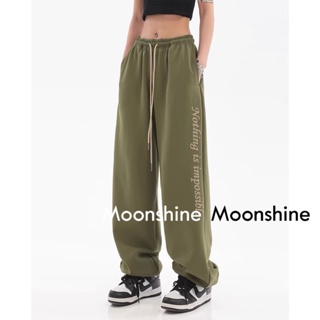 Moon  กางเกงขายาว คาร์โก้ กางเกง เชือกอเมริกันคลาสิค Cargo pants 2023 NEW 080215 Chic สบาย ทันสมัย Beautiful A20M02S 36Z230909