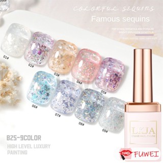 2023 ใหม่ Macarons Ice Translucent Glitter Gel Nail Polish Set Nail Salon ↑fuwei puueqg