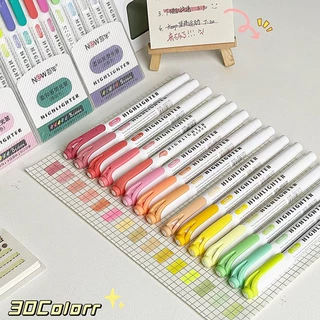 ชุดปากกาเน้นข้อความสองหัวสร้างสรรค์ 30 สีสําหรับนักเรียน – ปากกามาร์กเกอร์สีสําหรับวารสารตกแต่ง ทําเอง
