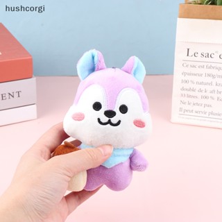 [hushcorgi] พวงกุญแจ จี้ตุ๊กตาสีม่วงน่ารัก สําหรับตกแต่ง พร้อมส่ง