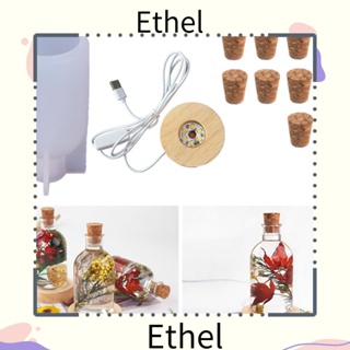 Ethel1 แม่พิมพ์ซิลิโคนเรซิ่น อีพ็อกซี่ แฮนด์เมด สําหรับทําที่วางขวดน้ํา