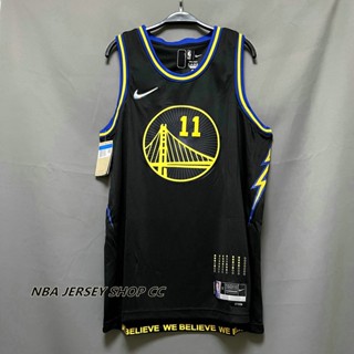 เสื้อกีฬาแขนสั้น ลายทีม NBA Golden State Warriors Klay Thompson 2021-22 คุณภาพสูง สําหรับผู้ชาย