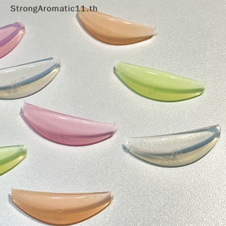 Strongaromatic แผ่นซิลิโคนดัดขนตา รูปตัว L อุปกรณ์เสริม สําหรับแต่งหน้า 4 คู่