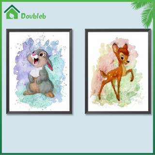 【Doub X ✮】ภาพวาดปักเพชร ทรงกลม ลายสัตว์ 5D DIY สําหรับตกแต่งบ้าน ✮