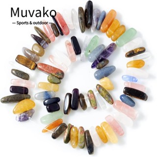 Muvako ลูกปัดคริสตัล ทรงหยดน้ํา คละสี สําหรับทําสร้อยข้อมือ DIY 0.59-0.9 นิ้ว 75 ชิ้น