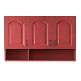 LOCAL789-CLOSE ตู้แขวนพร้อมชั้นวางของ 120×30×80 ซม. MADERA สีสักแดง ร้านอยู่ในไทย