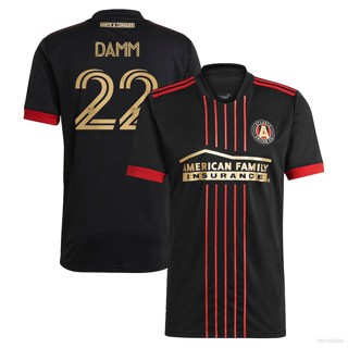 เสื้อยืดแขนสั้น พิมพ์ลายทีมชาติฟุตบอล Jurgen Damm Atlanta United FC พลัสไซซ์ สีดํา 2021