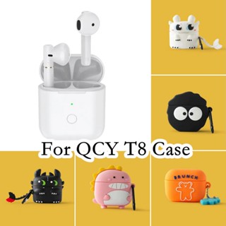 【Trend Front】เคสหูฟัง แบบนิ่ม ลายการ์ตูนน่ารัก สไตล์วินเทจ สําหรับ QCY T8 QCY T8