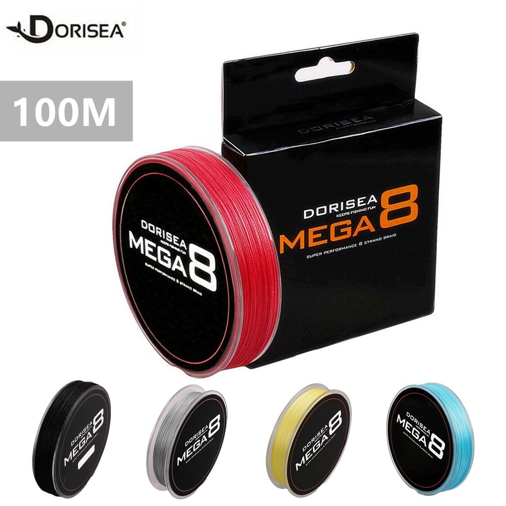 Dorisea สายเอ็นตกปลาถัก PE X8 6-80LB 100 ม. 8 เส้น