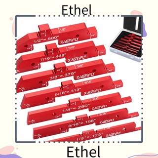 Ethel1 บล็อกเราเตอร์ อะลูมิเนียมอัลลอย แม่นยํา สีแดง สําหรับงานไม้ 7 ชิ้น