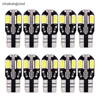 Shakangcool หลอดไฟ LED 8 ดวง T10 194 168 W5W 5730 SMD สีขาว สําหรับติดด้านข้างรถยนต์ 10 ชิ้น SGL