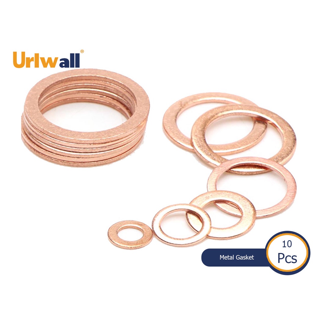 Urlwall M7 M7.5 M16 M17 M20 ทองแดงเครื่องซักผ้า Shim ฮาร์ดแวร์แบนอุปกรณ์เสริมพิเศษ O แหวนปะเก็นแหวนซีลธรรมดา Spacer เครื่องซักผ้า Fastener