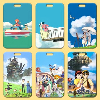 [ซื้อ 2 แถม 1] Hayao Miyazaki กระเป๋าใส่บัตรอาหาร บัตรรถบัส แบบแข็ง สําหรับนักเรียน