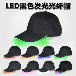 พร้อมส่ง หมวกเบสบอล ผ้าฝ้าย มีไฟ Led กันแดด เรืองแสง สําหรับวิ่งกลางคืน กลางแจ้ง