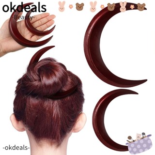 Okdeals กิ๊บติดผม รูปดวงจันทร์ เครื่องประดับผมแฟชั่น เครื่องมือจัดแต่งทรงผม หวีผม