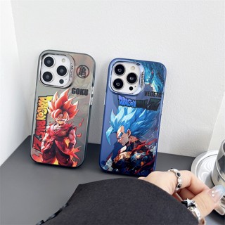 เคสแข็ง เคสไอโฟน iPhone 14 Pro Max iPhone 13 Pro Max iPhone 12 Pro Max iPhone 11 Cartoon Cool Dragon Ball Z ดราก้อนบอล Goku โกคู &amp; Vegeta Electroplating Design Hard Case