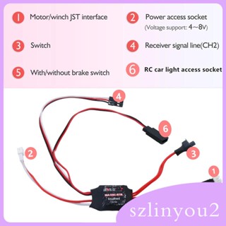 [szlinyou2] มอเตอร์แปรงถ่านบังคับ และตัวควบคุมความเร็วไฟฟ้า 30A สําหรับ Axial SCX24 Axi00004