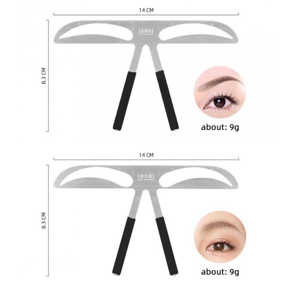 ANGRYSWIFT Microblading Eyebrow Stencil, 10 รูปแบบ Balance Shaper Eyebrow Tattoo ไม้บรรทัด, ไม้บรรทัดแต่งหน้าถาวรใช้งานง่าย 3D โลหะคิ้วเครื่องมือวัดผู้หญิง ราคา ถูกที่สุด ดีลบีเคเค แกลเลอรีภาพที่ 4