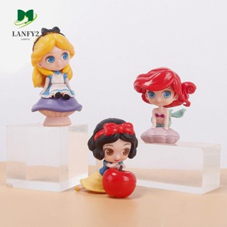 Alanfy Q Version ฟิกเกอร์เจ้าหญิง สโนว์ไวท์ Q Version Kawaii PVC Princess Alice ของเล่นเพื่อการศึกษา