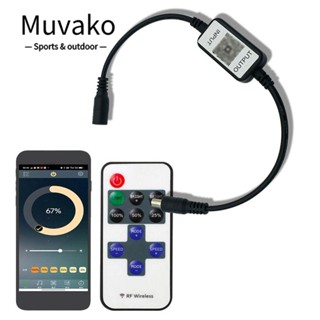 Muvako เครื่องหรี่ไฟ LED ขนาดเล็ก พร้อมรีโมตคอนโทรล บลูทูธ 11 คีย์ DC5-24V 6A สีขาวอบอุ่น สําหรับติดผนังพื้นหลังทีวี