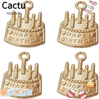 Cactu จี้เค้ก โลหะผสมสังกะสี แฮนด์เมด สีทอง สีเงิน สีบรอนซ์