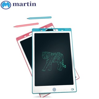 Martin บอร์ดวาดภาพ LCD พร้อมปุ่มกดแบตเตอรี่ ของเล่นเสริมการเรียนรู้เด็ก