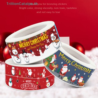 Trillioncatalpa สติกเกอร์ ลายการ์ตูน Merry Christmas สําหรับตกแต่งคริสต์มาส 120 ชิ้น