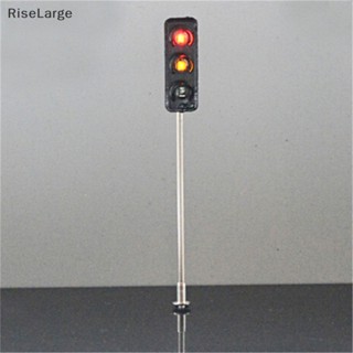 [RiseLarge] โมเดลสัญญาณไฟจราจร LED HO/OO ขนาดเล็ก สําหรับตกแต่งรถไฟ