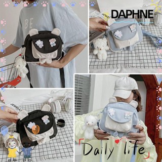 Daphne กระเป๋าสะพายไหล่ ผ้าแคนวาส ลายน่ารัก สําหรับผู้หญิง