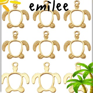 Emilee จี้เรซิ่น รูปเต่า เต่า แบบกลวง สีทอง 20 ชิ้น