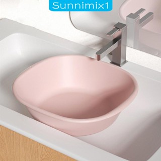 [Sunnimix1] อ่างล้างหน้า ล้างผัก ผลไม้ น้ําหนักเบา ขนาด 34x32x11 ซม. สําหรับครัวเรือน ตั้งแคมป์