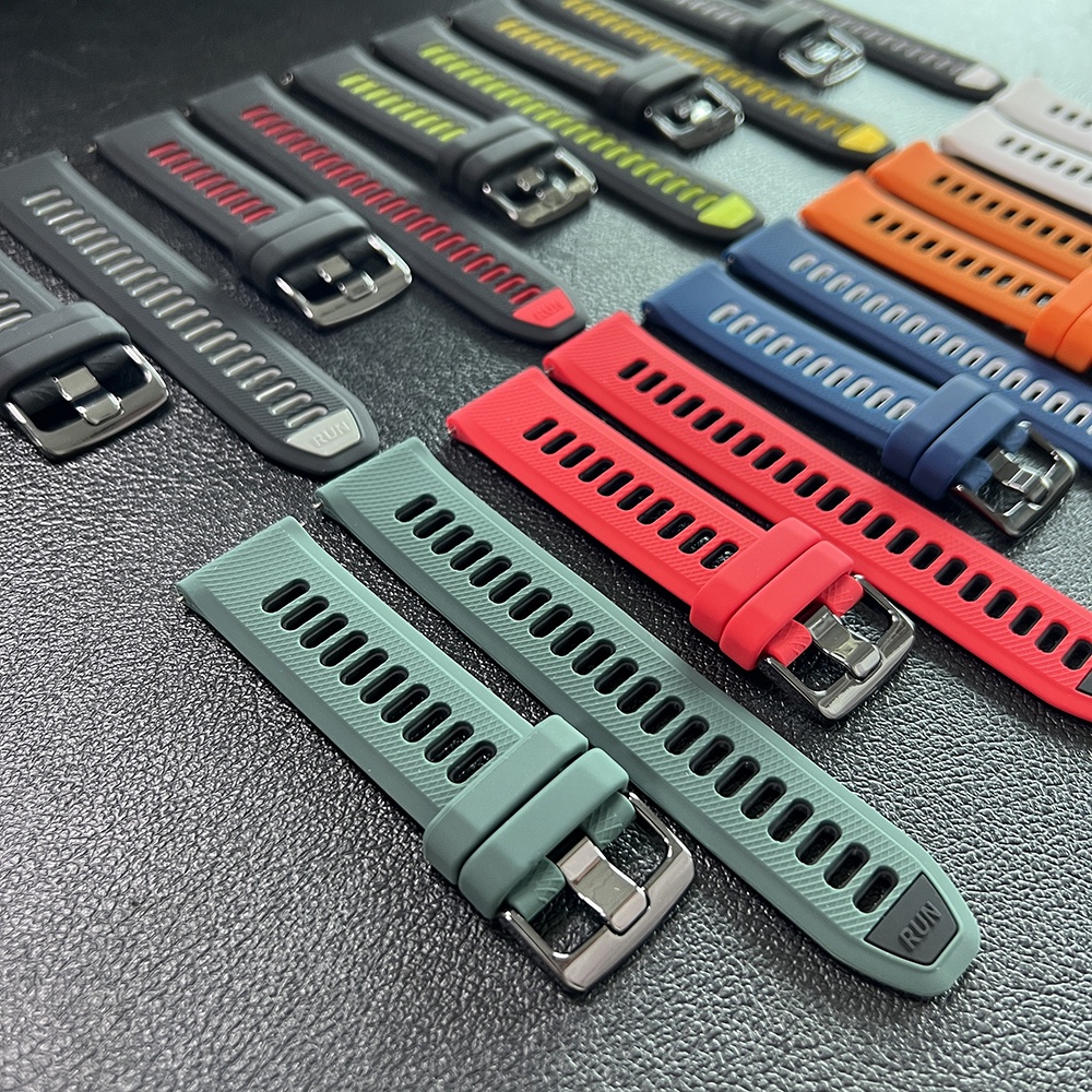 สายนาฬิกาข้อมือซิลิโคน แบบนิ่ม ระบายอากาศได้ดี สําหรับ Garmin Vivoactive 5 4s 3 Music 18 มม. 20 มม. 22 มม.
