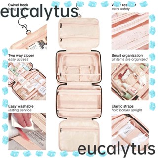 Eucalytus1 กระเป๋าหนัง ขนาดใหญ่ จุของได้เยอะ สําหรับใส่เครื่องสําอาง ของใช้ในห้องน้ํา