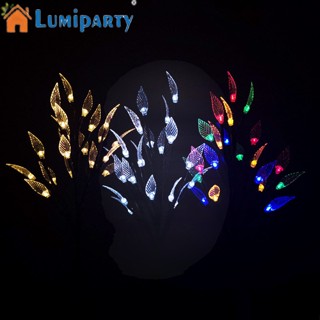 Lumiparty โคมไฟพลังงานแสงอาทิตย์ รูปกิ่งไม้ ใบไม้ สําหรับตกแต่งสวน สนามหญ้า กลางแจ้ง 2 ชิ้น