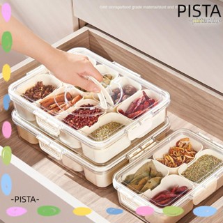 Pista กล่องพลาสติกแยกเครื่องปรุงรส 4/8 กันฝุ่น ออกแบบพิเศษ สําหรับห้องครัว