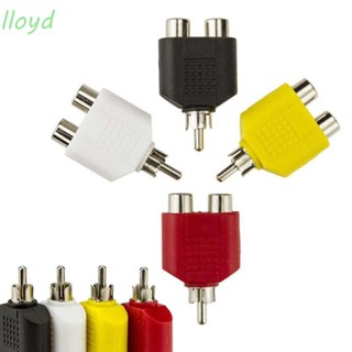 Lloyd อะแดปเตอร์แยกเสียง Y RCA ตัวผู้ เป็นตัวเมีย สีดํา