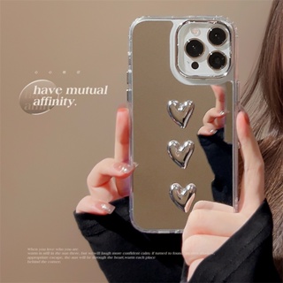 เคสโทรศัพท์มือถือกระจก ชุบเงิน ลายการ์ตูนน่ารัก สามมิติ สําหรับ Apple iPhone 13 12 PROMAX XS 13 PROPHONE 14 78 PLUS 14 PROMAX 14 12 MINI