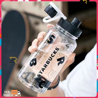 พร้อมส่ง Starbucks 1000ml Of Sports Water Cup Portable Student Drinking Water Plastic Cup Outdoor Fitness Cups amazing_th