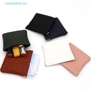 Tuilieyfish กระเป๋าหนัง PU ขนาดเล็ก แบบพกพา สําหรับใส่เครื่องประดับ หูฟัง เครื่องสําอาง ลิป เดินทาง