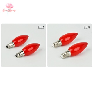 Amongspring&gt; ใหม่ หลอดไฟ led E12 E14 สีแดง สําหรับตกแต่งบูชาพระพุทธรูป 1 ชิ้น