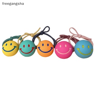 [FREG] ยางรัดผมหางม้า ยืดหยุ่น ลายการ์ตูนหน้ายิ้ม ขนาดใหญ่ น่ารัก เครื่องประดับแฟชั่น สําหรับเด็กผู้หญิง 2023 FDH