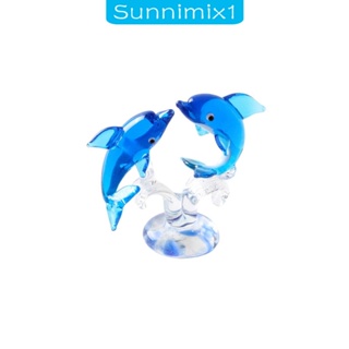 [Sunnimix1] ฟิกเกอร์รูปปั้นปลาโลมาจิ๋ว สําหรับตกแต่งห้องนอน ห้องครัว