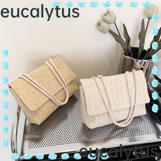 Eucalytus1 กระเป๋าสะพายไหล่ สีพื้น สําหรับผู้หญิง