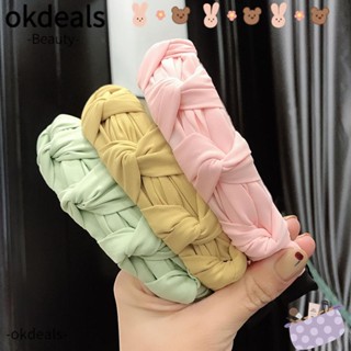 Okdeals กิ๊บติดผมแฟชั่น ด้านข้างกว้าง สีพื้น คุณภาพสูง