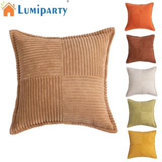 Lumiparty ปลอกหมอน ผ้าลูกฟูก แบบนิ่ม ขนาด 18x18 นิ้ว สําหรับตกแต่งห้องนั่งเล่น เตียง โซฟา 2 แพ็ก