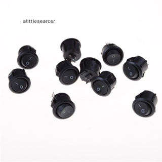 Alittlesearcer สวิตช์โยกเปิด ปิด ขนาดเล็ก 16 มม. 2 Pin 10 ชิ้น EN