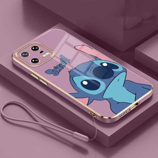เคสโทรศัพท์มือถือ ยางชุบวาว กันกระแทก ลายมอนสเตอร์สติตช์น่ารัก พร้อมแหวนขาตั้ง สําหรับ Xiaomi 13 Lite 13 Ultra 13 Pro Xiaomi 12 Lite 12 Pro