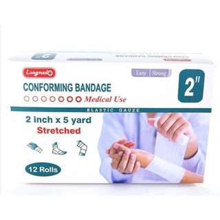 LONGMED CONFORMING BANDAGE 2 1 กล่อง ( 12 ห่อ)