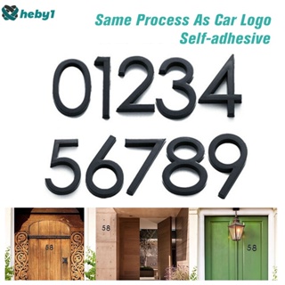 Cod แผ่นป้ายประตูตัวเลข 3 มิติแบบมีกาวในตัว Modern Door Numbers Signage Plaque Street Home Address Numerals heby1