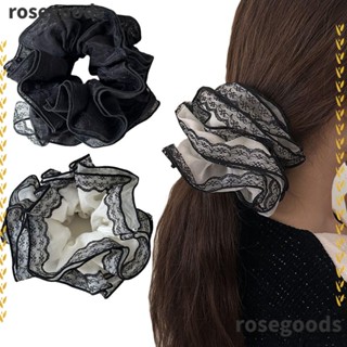 Rosegoods1 Scrunchies ยางรัดผม ลูกไม้ โลลิต้า สองชั้น